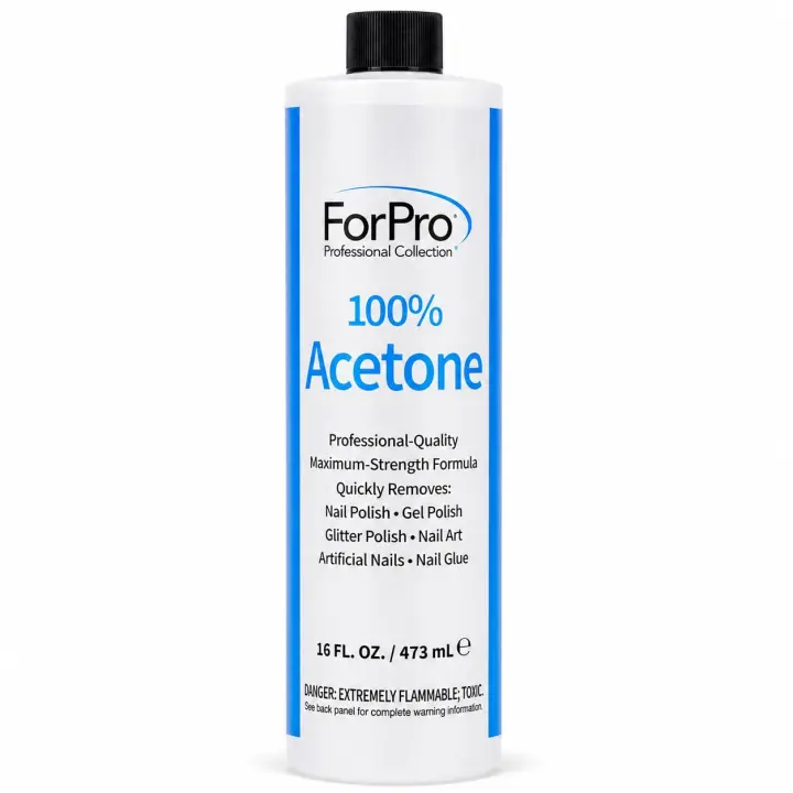 100% Pure Acetone Nail Polish Remover — 16 oz Professional Strength