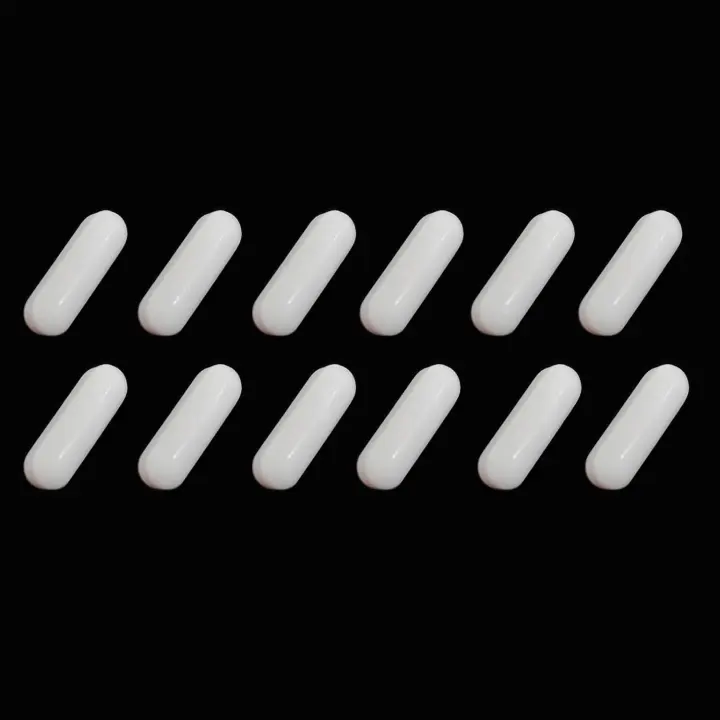 12-Pack PTFE Magnetic Stir Bars — 20mm / 0.78 in Stir Rods