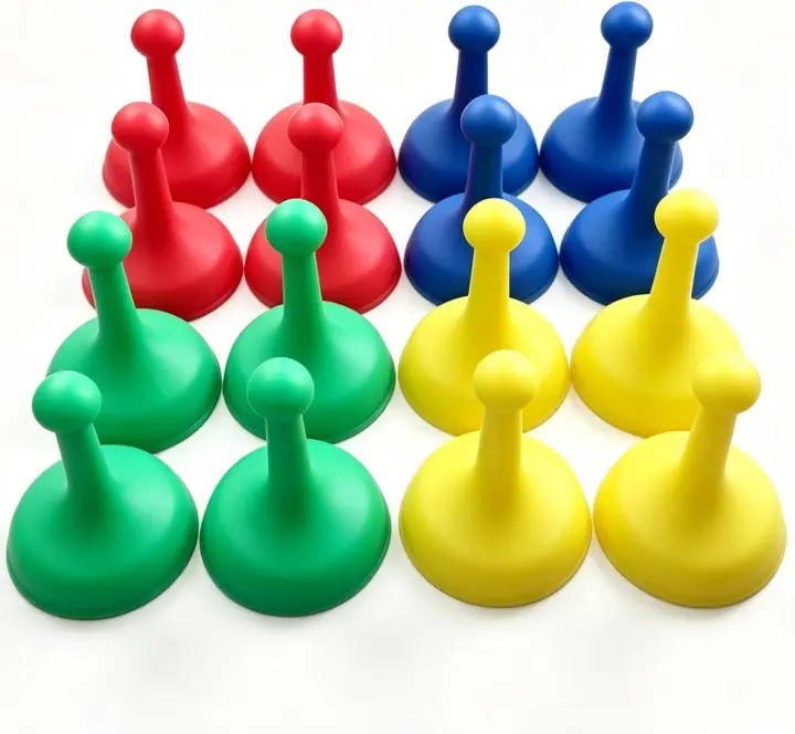 16-Pack 1" Replacement Pawns for Sorry Game — Red, Yellow, Green, Blue