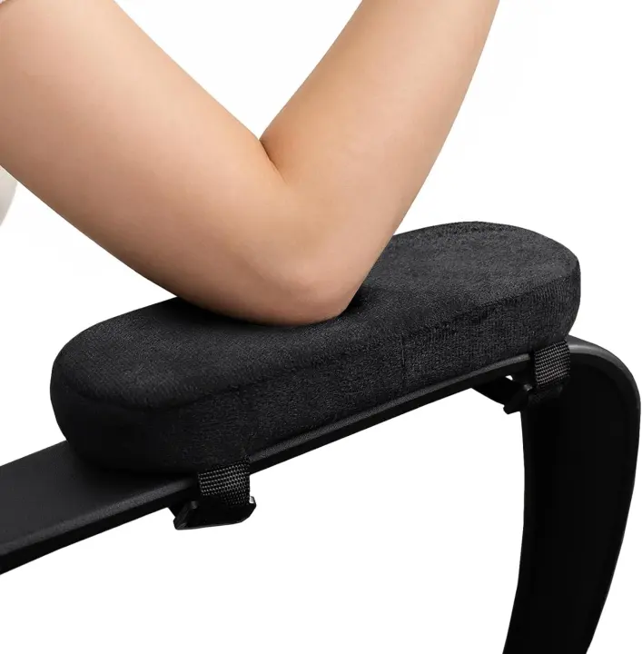 2-Pack Office Chair Armrest Pads — Velvet Foam Covers 9.25"×3.15"×1.18"