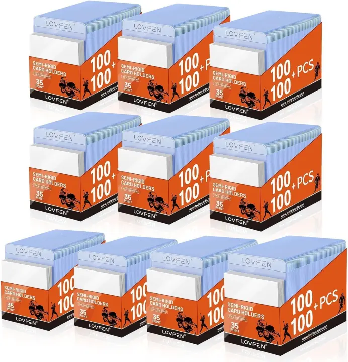 2026 Upgraded 1000 Semi-Rigid Card Holders and 1000 Penny Sleeves Pack