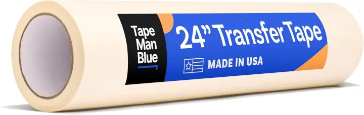 24 in × 100 ft Vinyl Transfer Tape Roll — 4-mil Paper with Layflat Adhesive