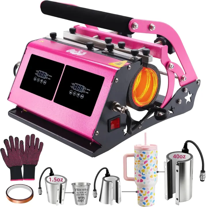 3-in-1 40oz Tumbler Heat Press Machine for Sublimation Cups