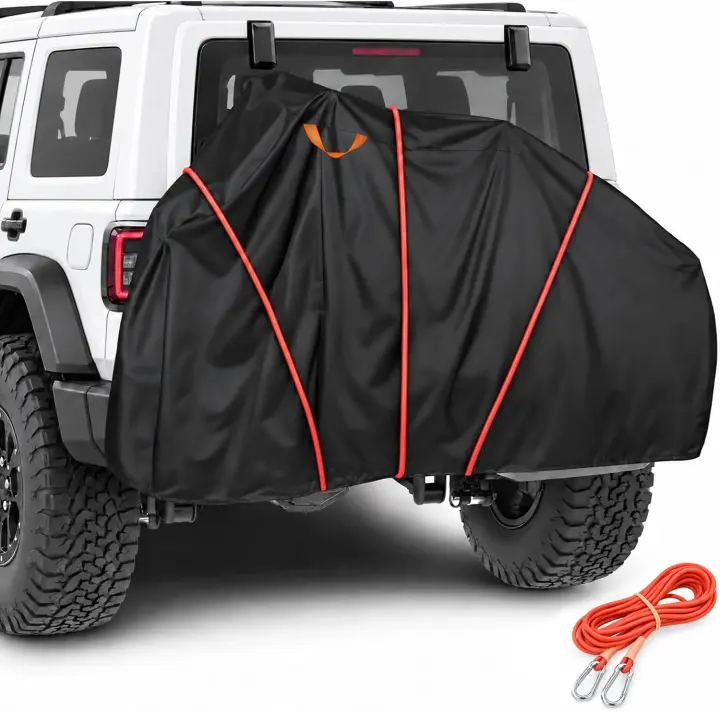 800D Heavy-Duty Bike Cover for Two Bikes — Waterproof Rack Cover