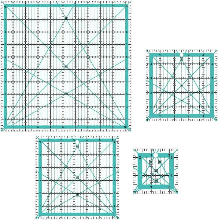 Acrylic Quilting Ruler — Curved Corner Template for Patchwork & Sewing