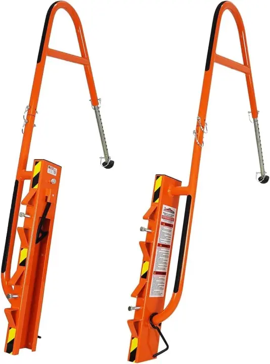 Aluminum Ladder Stabilizer for Roof Access — Adjustable Bridge with Gutter Hooks