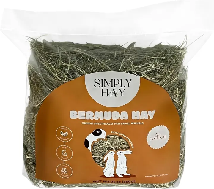 Bermuda Hay — High-Fiber, Low-Calcium Grass for Rabbits & Small Pets (24 oz)