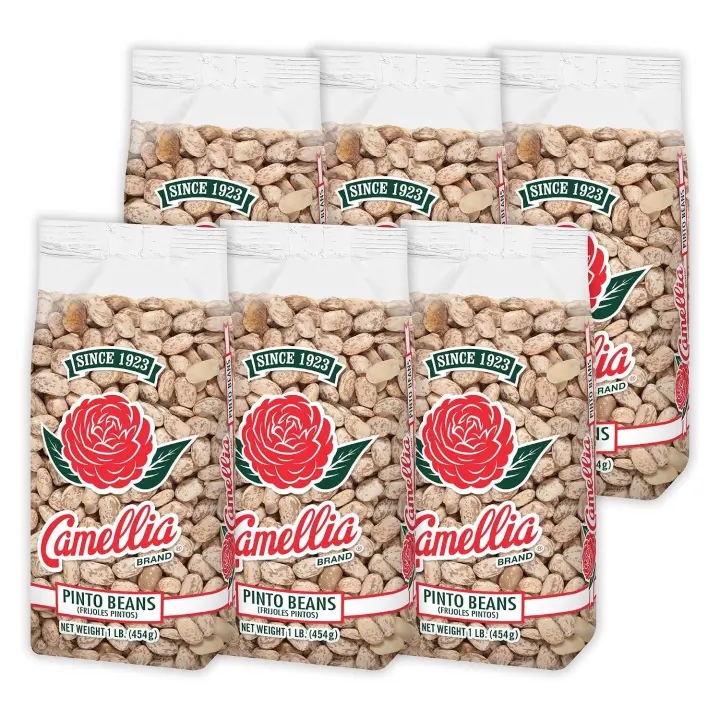 Camellia Dried Pinto Beans — 1 lb Bags (6-Pack)