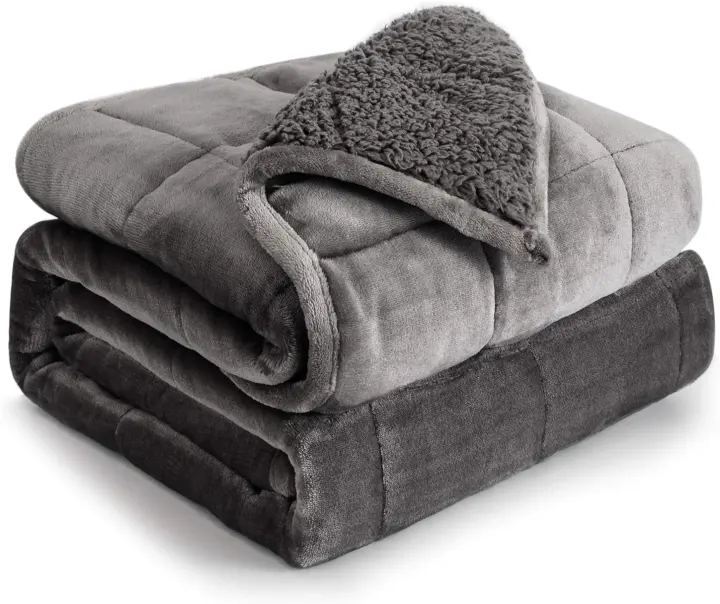 Cottonblue 15 lb Queen Weighted Blanket — Sherpa Fleece Comfort