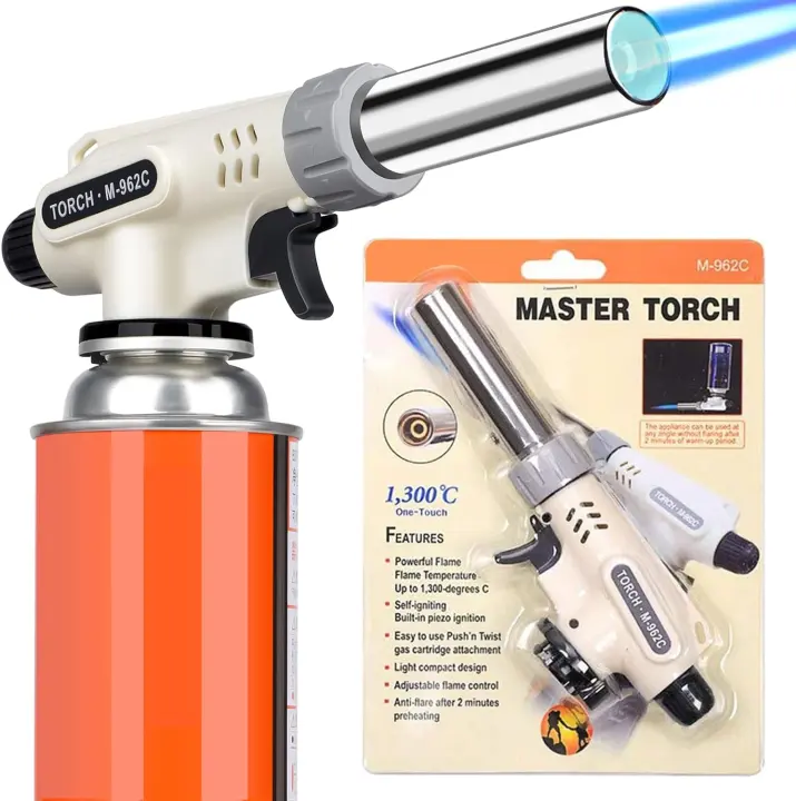 Culinary Butane Kitchen Torch — Adjustable Creme Brûlée Blow Torch