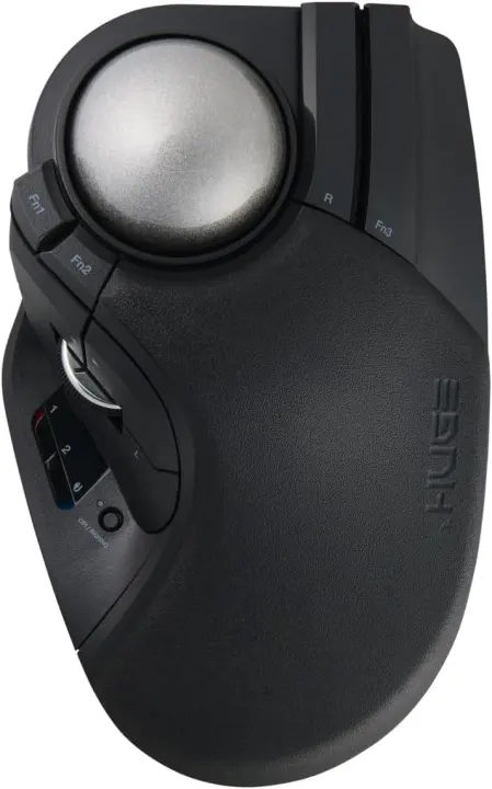 ELECOM HUGE Plus Wireless Ergonomic Trackball Mouse — 52mm Ball