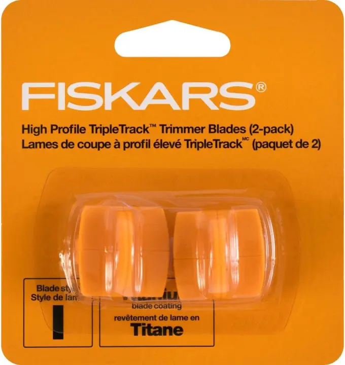 Fiskars TripleTrack Titanium Trimmer Replacement Blades (Style I) — 2-Pack