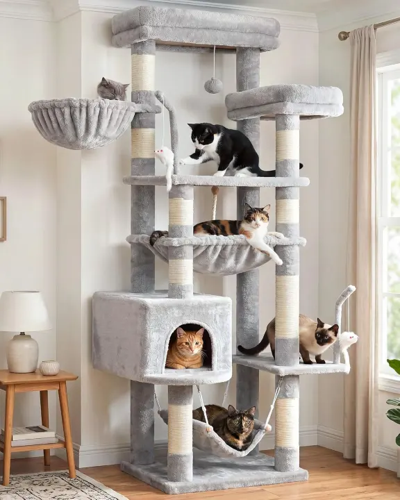 Gitelsnour 63" Cat Tree Tower with Large Hammock — Cat Tree Review