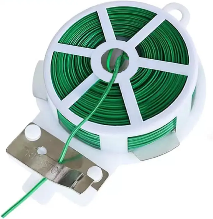 Green Garden Twist-Tie Reel — 100m Plant Ties with Cutter