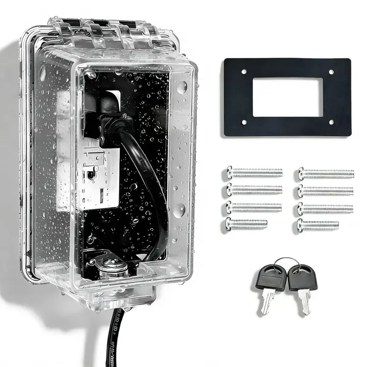 Lockable Outdoor Weatherproof Electrical Outlet Cover