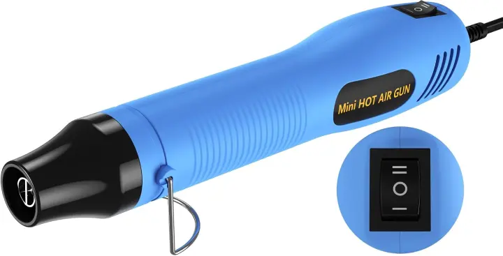 Mini Heat Gun — 2-Temp 250/350°C Handheld Hot Air Tool, 1.5m Cord