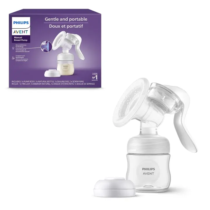 Philips Avent Manual Breast Pump — Portable Natural Motion Hand Pump