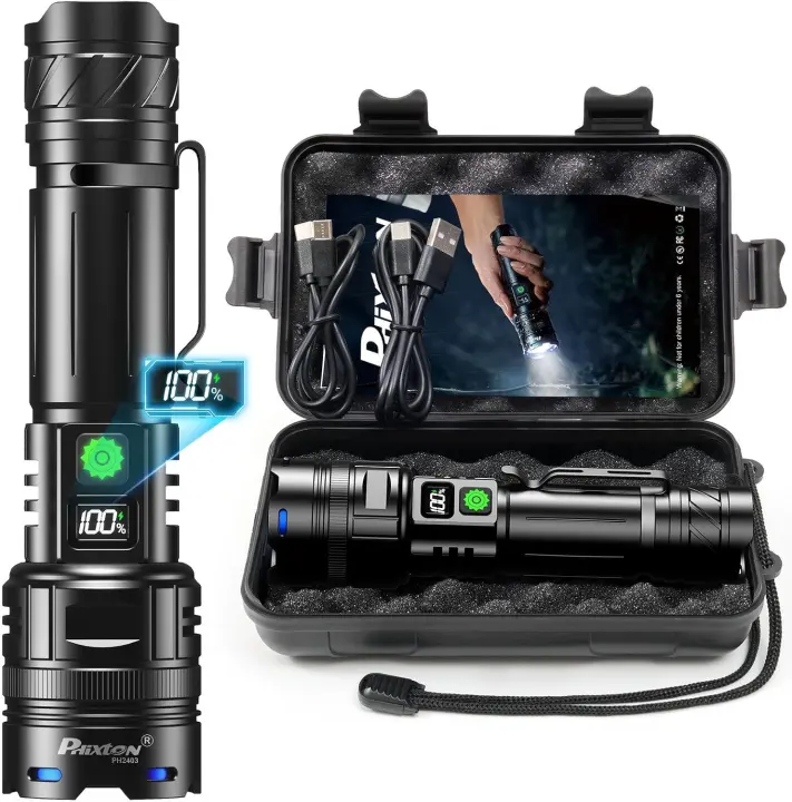 PHIXTON PH2403 Rechargeable Handheld Flashlight (High Output)