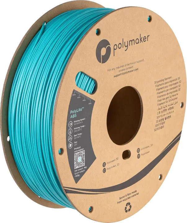 Polymaker ABS Filament 1.75mm — 1kg Teal, Heat-Resistant