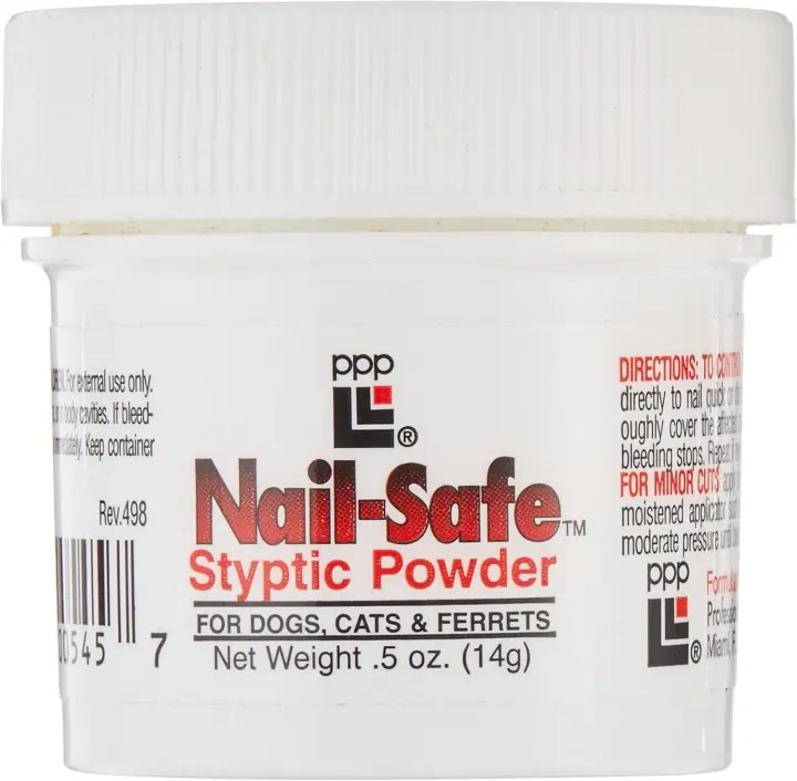 PPP Nail-Safe Styptic Powder for Dogs & Cats — Rapid Nail Bleed Control, 0.5 oz