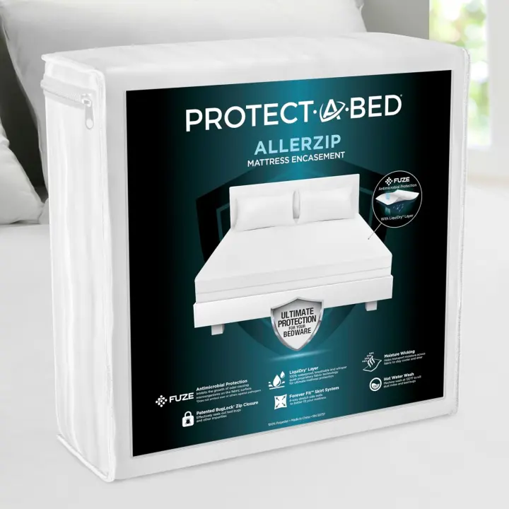 Protect-A-Bed AllerZip Deep-Pocket Waterproof Mattress Encasement — Full