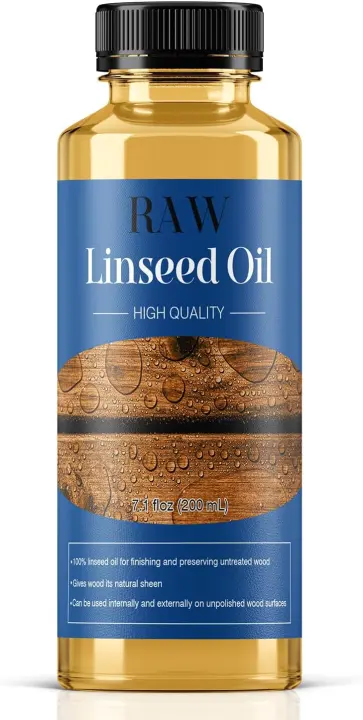 Raw Linseed Oil Wood Finish — Natural Furniture Protector, 7.1 oz