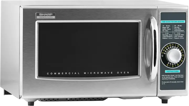 Sharp R-21LCFS Commercial Microwave Oven — Dial Timer, 1000W, Stainless Steel