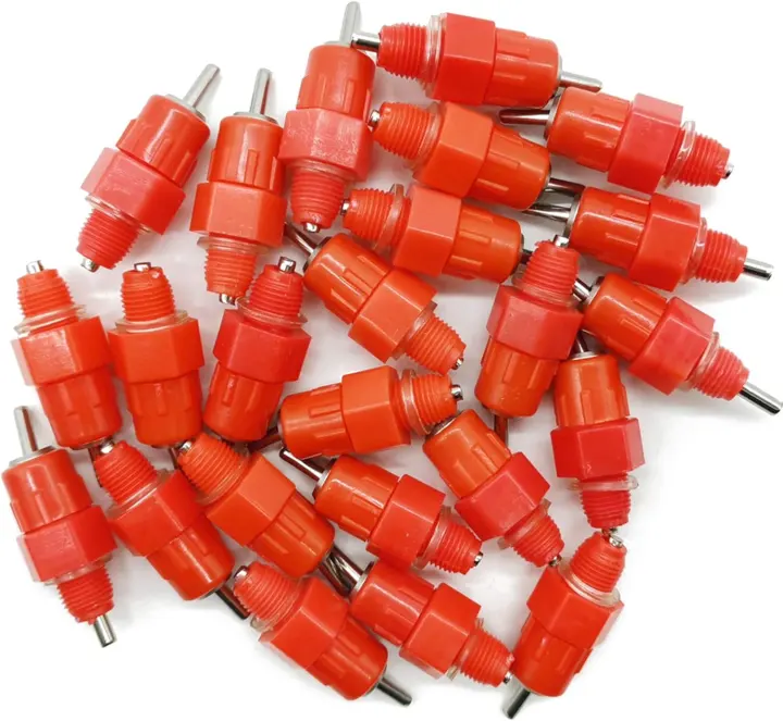 TIHOOD 30-Pack Automatic Poultry Water Nipple Drinkers (Screw Style)