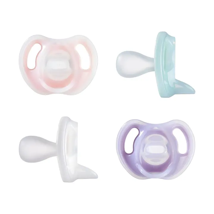Ultra-Light Silicone Pacifiers (0–6 Months) — Pack of 4