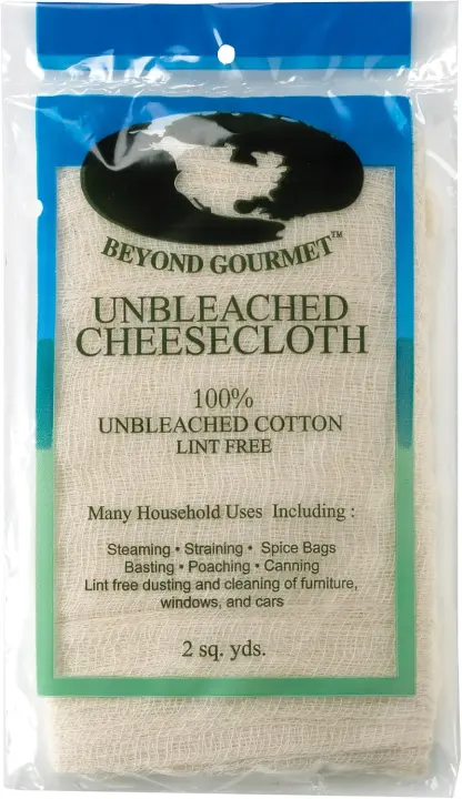 Unbleached Extra-Fine Cheesecloth — 100% Cotton Kitchen Cloth
