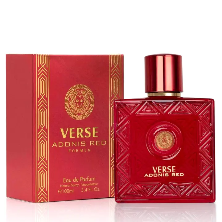 Verse Adonis Red for Men — 100 ml Eau de Parfum Spray (Woody-Spicy)