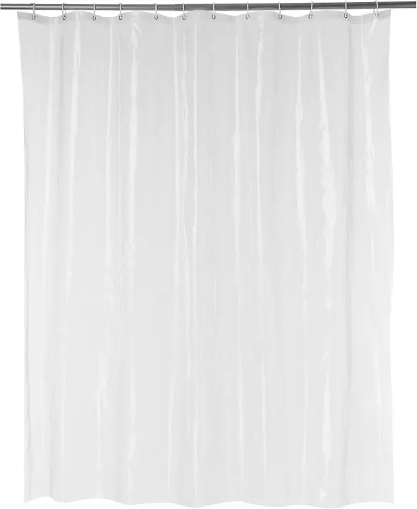 Water-Resistant 8-Gauge PEVA Shower Curtain Liner with Metal Grommets