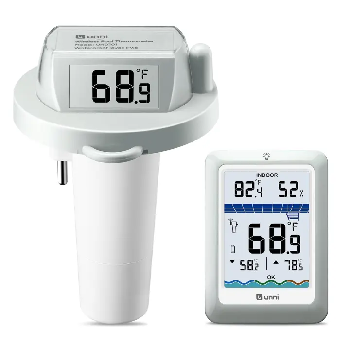 Wireless Floating Pool Thermometer — Large LCD, IPX8 Waterproof