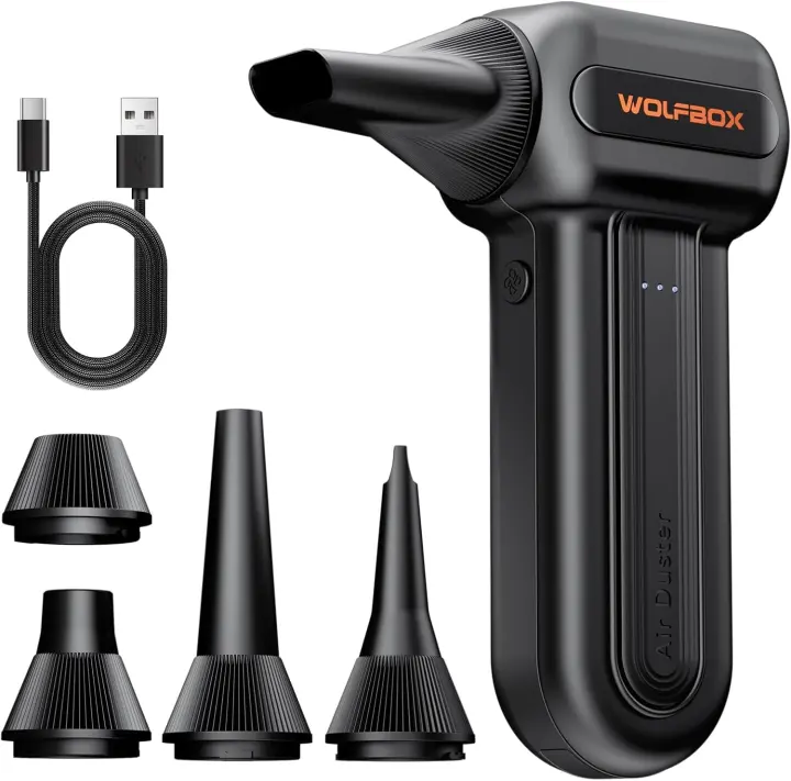 WOLFBOX MF60 Cordless Electric Air Duster — 3-Speed Blower