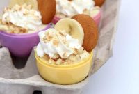 Easter Banana Pudding Cups with Chocolate Egg Toppers