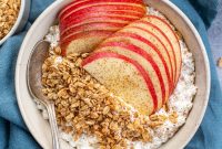 Cottage Cheese & Apple Breakfast Bowls with Granola and Honey