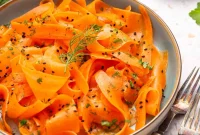 Crisp Raw Carrot Salad with Lemon and Herbs