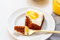 Moist Gingerbread Cake with Cream Cheese Frosting & Lemon Curd Filling