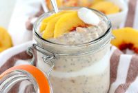 Creamy Overnight Oats with Fresh Peaches
