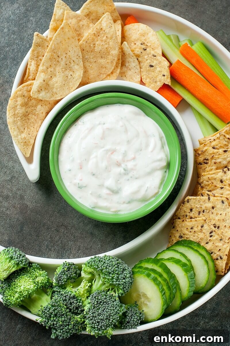 Fresh Garden Veggie Dip Recipe for Parties and Snacks 3 Skip the store bought tub; you’ll want to dunk everything in sight into this tasty homemade garden veggie dip!