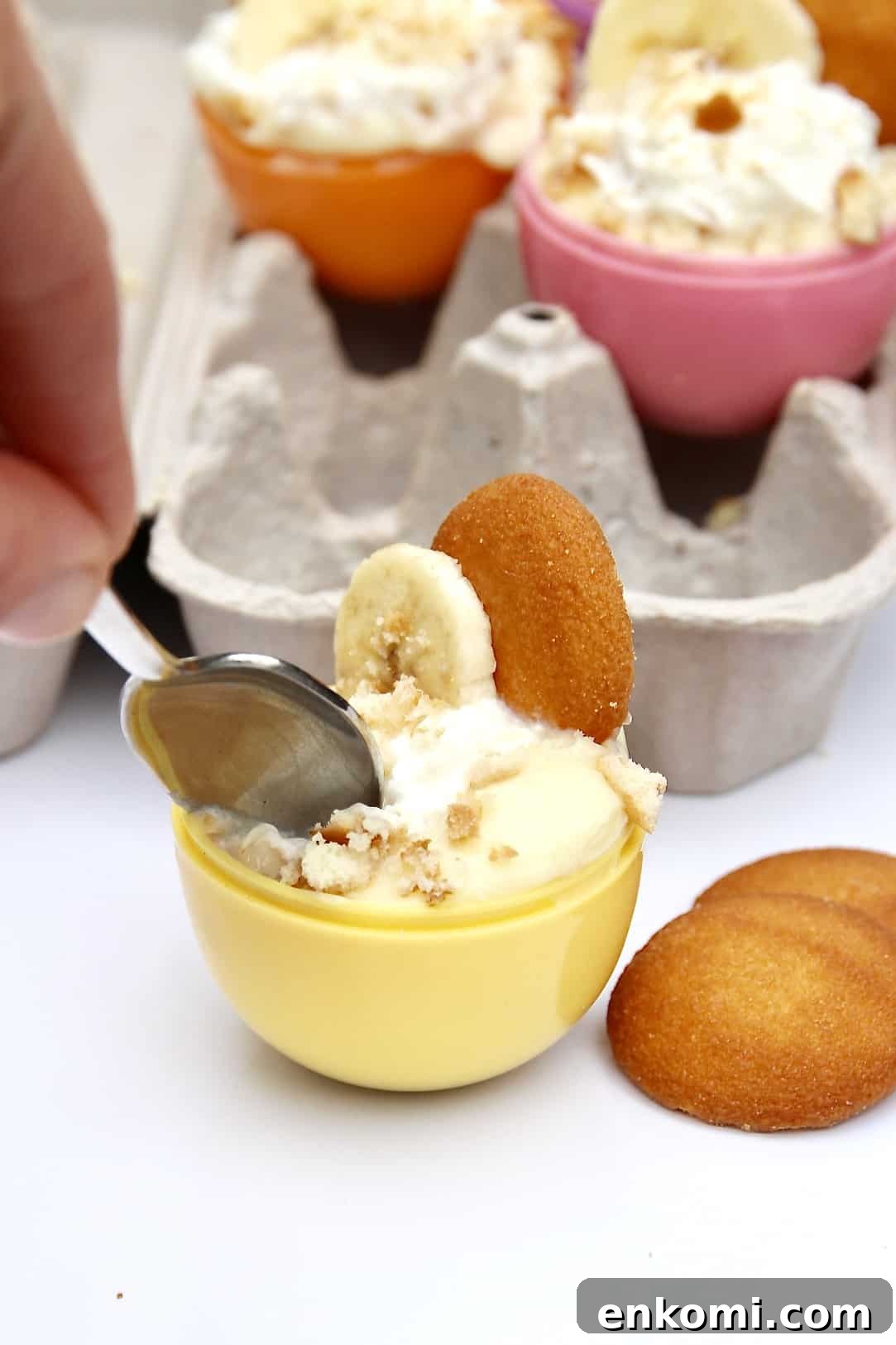 Easter Egg Banana Pudding Cups