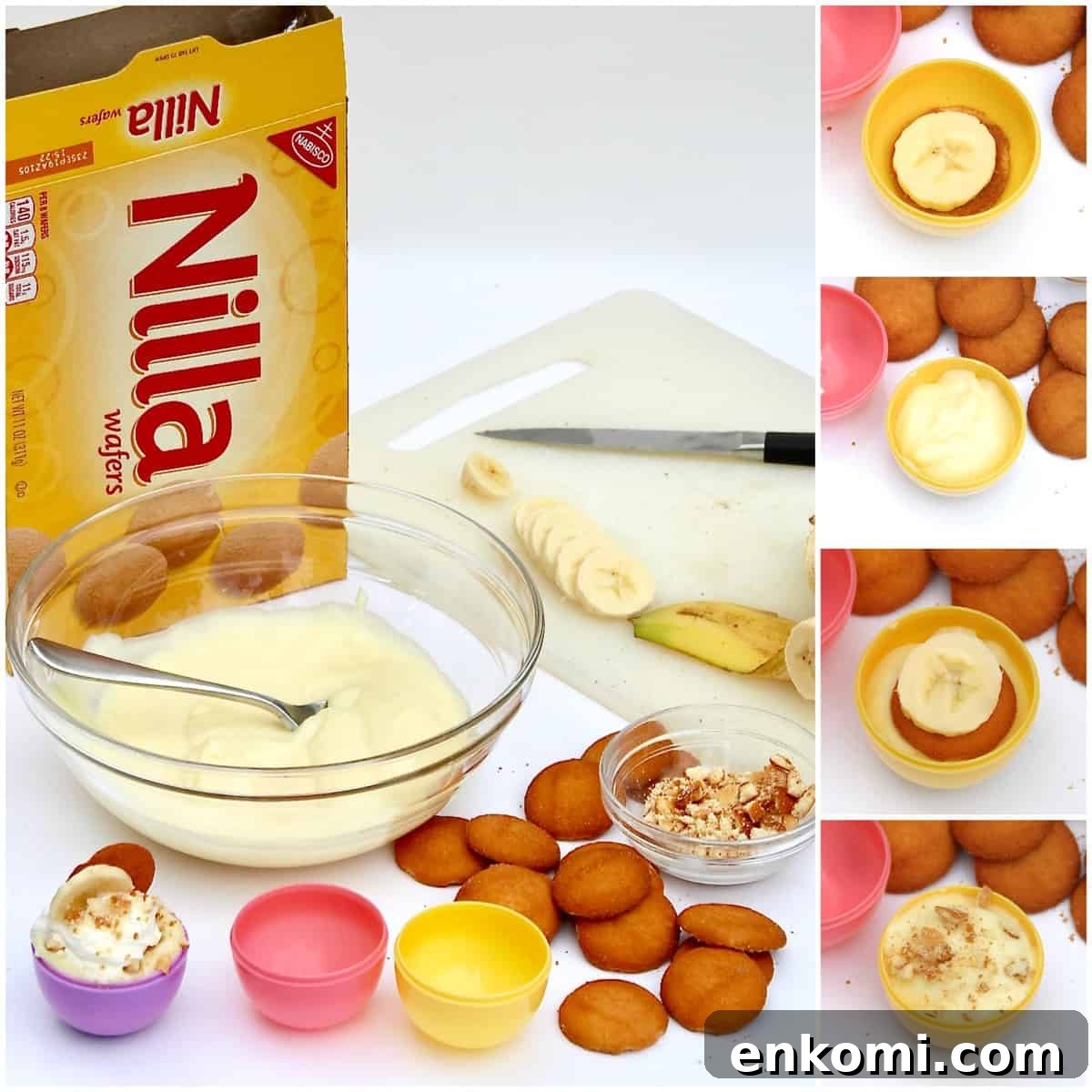 Easter Egg Banana Pudding Cups
