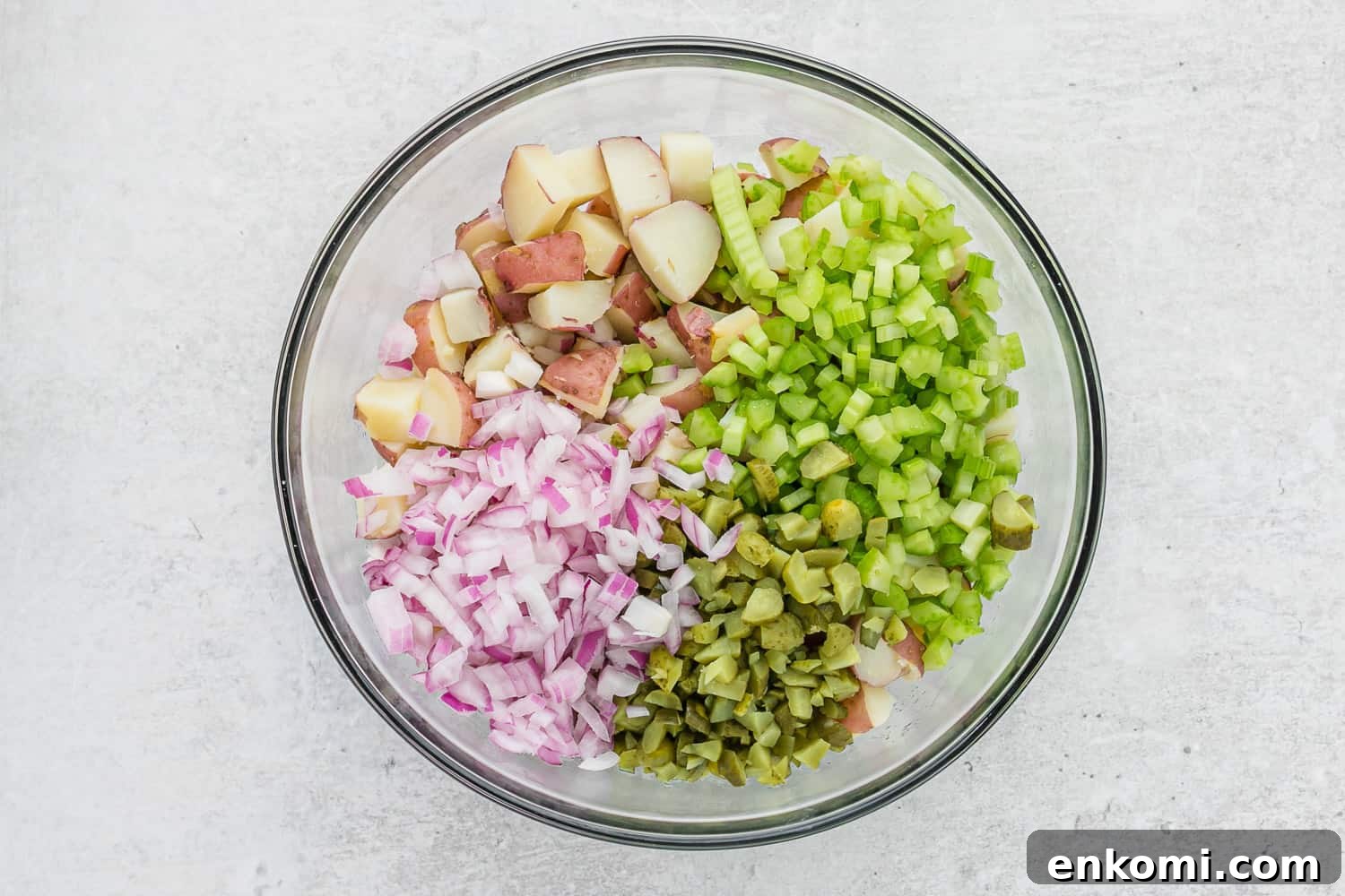 Creamy Dill Potato Salad with Fresh Herbs & Lemon Zest 7 Potato salad ingredients with no dressing.