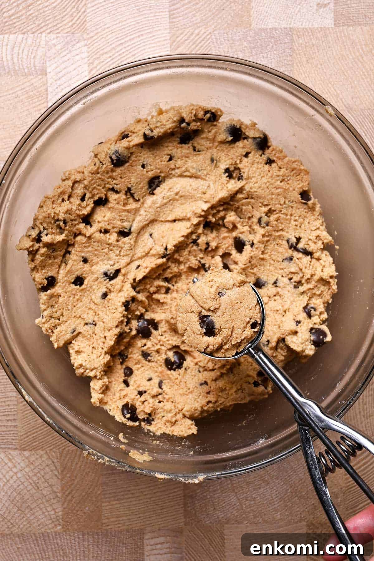 gluten free oat flour chocolate chip dough