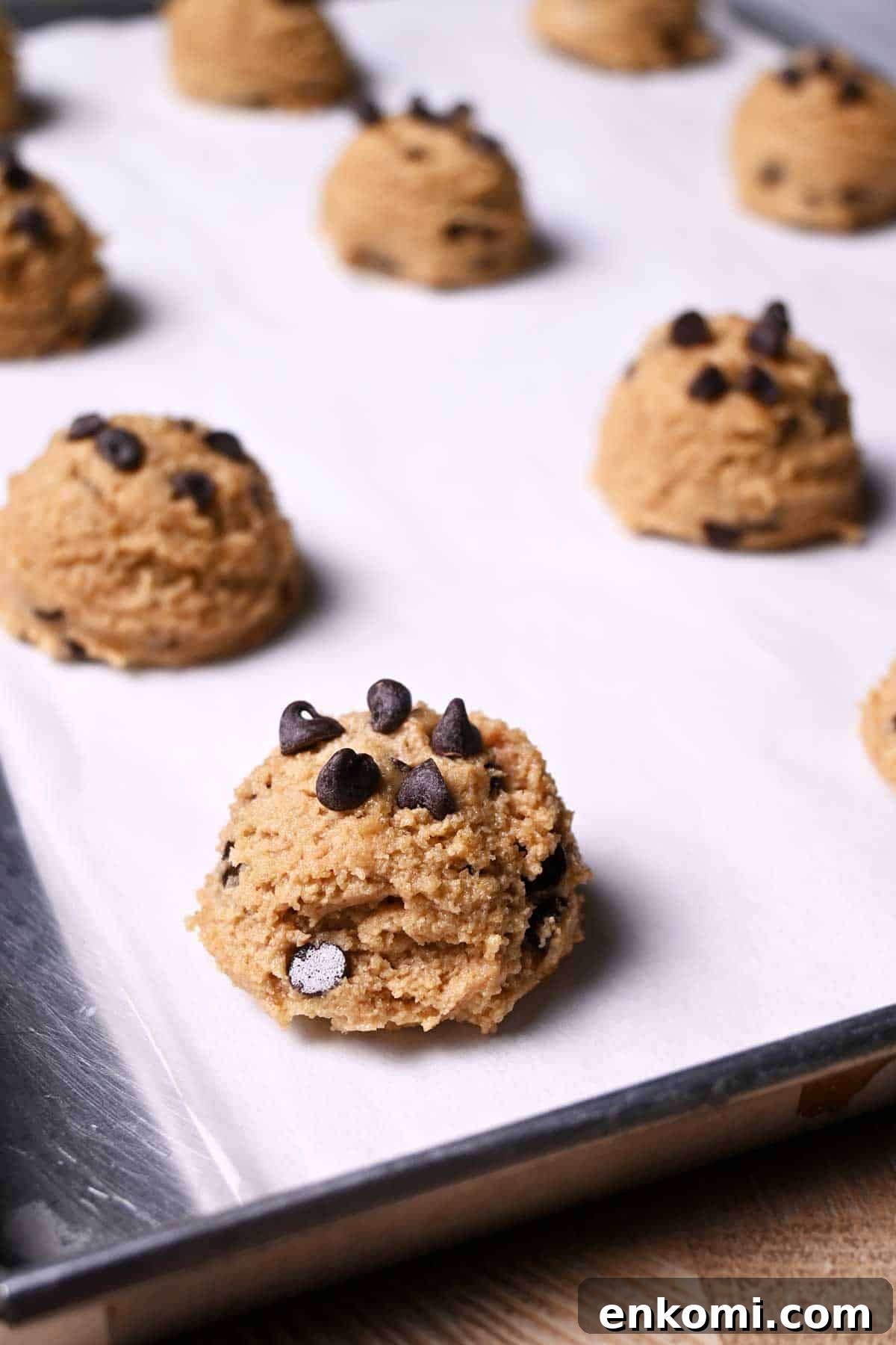 gluten free oat flour chocolate chip dough