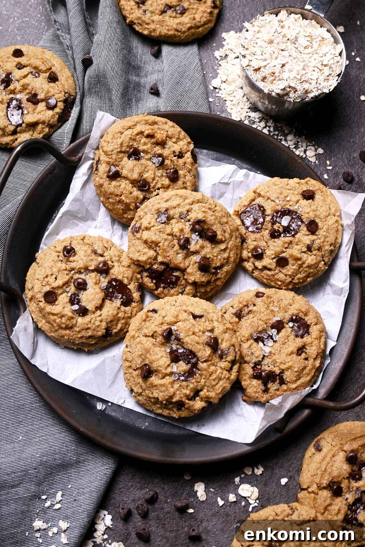 gluten free chocolate chip cookies with sea salt flakes