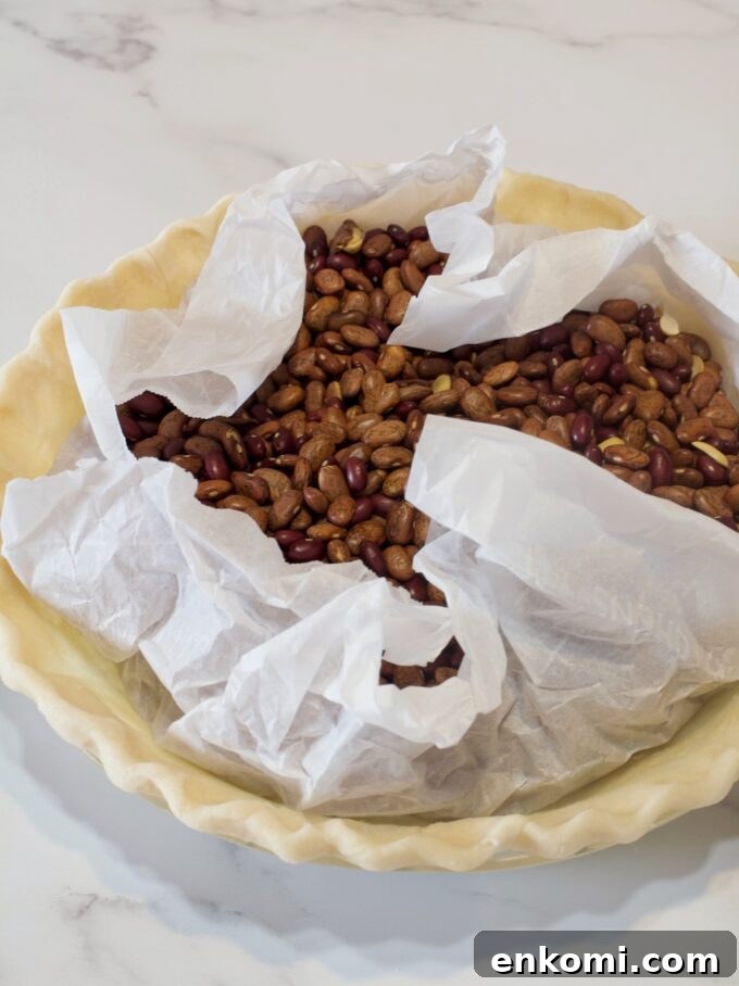How to pre bake a pie crust.