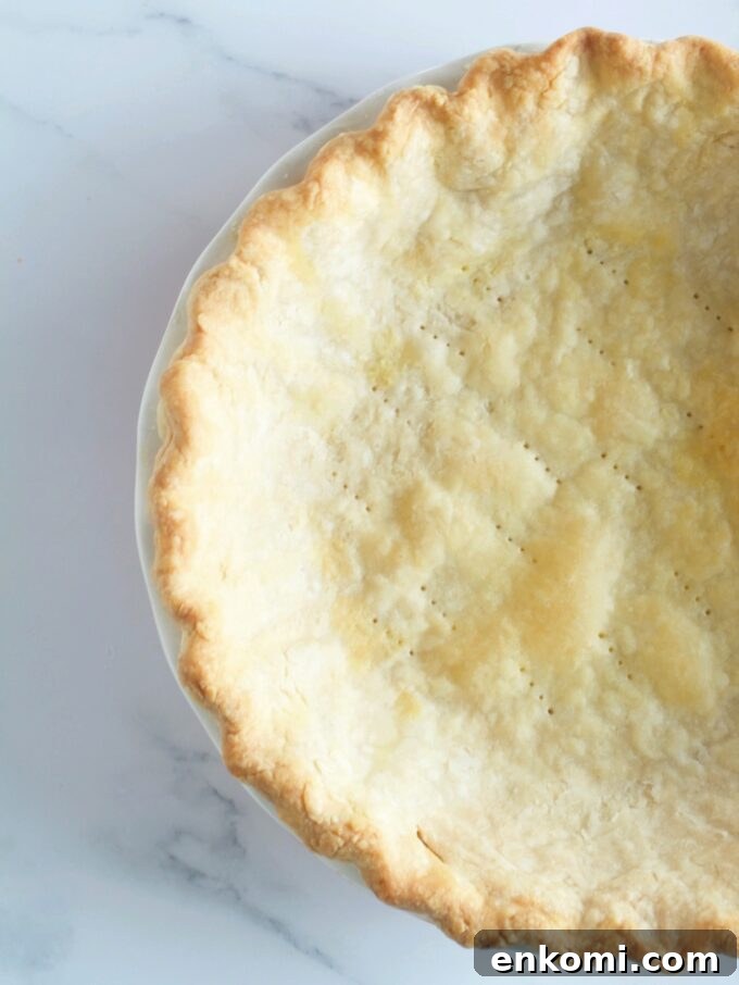 par baked pie shell.
