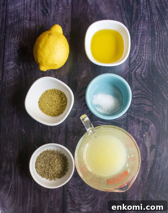 Juicy Baked Lemon-Herb Chicken Breasts for Weeknight Dinners 5 lemon marinade ingredients
