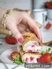 Strawberry cheesecake chimichanga